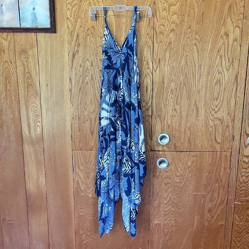 Goa Beachwear By Japna Blue Floral Maxi Dress